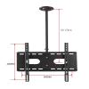 Adjustable Ceiling TV Mount Bracket, Tilt 360 Swivel, Fits 32-70 Inch LCD/Curved TVs view 2