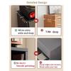 Wooden LP Record Player Stand with 4 Cabinets Record Storage Holder & Organizer Table Wood End Table with Turntable Space Long-Lasting(Gray) view 4