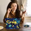 ACWDMKH Case for iPad (A16) 11th Generation 11 Inch 2025,for iPad 11th Generation Case,360 Degree Rotating Swivel PU Leather Slim Stand Flip Folio Cover with Auto Wake/Sleep,Blue Sun Moon view 3