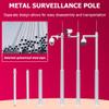PA-DABAOO Security Camera Poles for Outside,Surveillance Camera Pole with Lightning Rod & Bracket,Removable Commercial Monitoring Pole,Applicable to Various Cameras,B 4m/13.12ft view 3