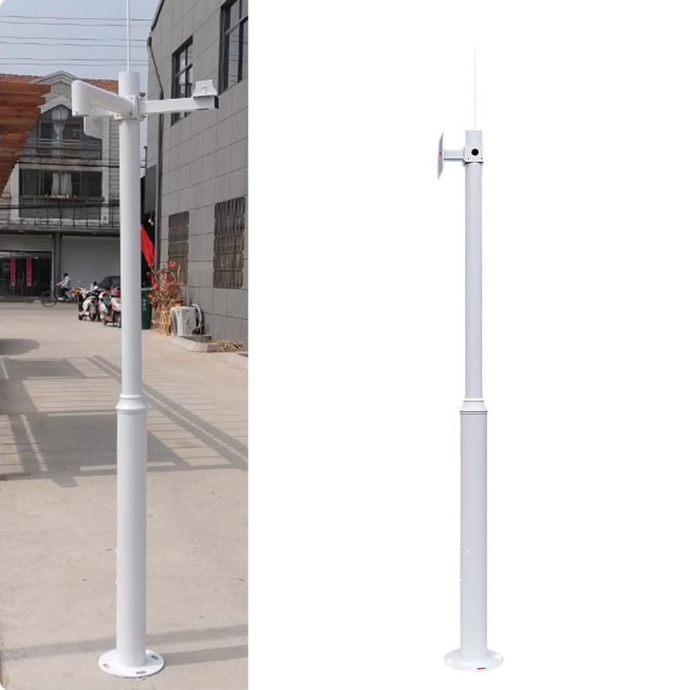 PA-DABAOO Security Camera Poles for Outside,Surveillance Camera Pole with Lightning Rod & Bracket,Removable Commercial Monitoring Pole,Applicable to Various Cameras,A 4m/13.12ft