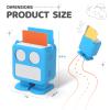 YUULNMOP Robot Silicone Protective Case with Card Storage Slot Compatible with Yoto Mini Player,Carrying Sleeve Case/Wrist Lanyard,Anti-Slip Silicone Skin Cover for Kids Mini Audio Player (Blue) view 3