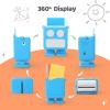 YUULNMOP Robot Silicone Protective Case with Card Storage Slot Compatible with Yoto Mini Player,Carrying Sleeve Case/Wrist Lanyard,Anti-Slip Silicone Skin Cover for Kids Mini Audio Player (Blue) view 4