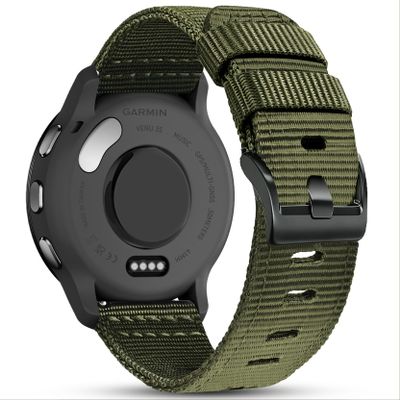 18mm Wear-Resistant Nylon Band Compatible with Garmin Venu 4 41mm/3S/2S/Vivoactive 4S/Move 3S, Rugged Nylon Quick Release Farbic Strap Wristband for forerunner 265S/255S/Fossil Women's Gen 6/5E 42mm