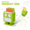 YUULNMOP Robot Silicone Protective Case with Card Storage Slot Compatible with Yoto Mini Player,Carrying Sleeve Case/Wrist Lanyard,Anti-Slip Silicone Skin Cover for Kids Mini Audio Player (Green) view 3