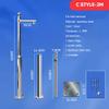 PA-DABAOO High Camera Surveillance Pole Kit,Outdoor Solar Panels/Camera Pole Detachable,Stainless Steel Monitor Combination Rod,with Bracket & Decorative Metal Balls,C 2m/6.56ft view 2