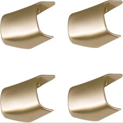 4 Pcs Car Door Pull Strap End Caps Fits for 2003-2011 Lincoln Town Car 4.6L V8 Replaces 3W1Z-5422670-AAC Gold