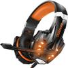 BENGOO G9000 Stereo Gaming Headset for PS4, PC, Xbox One Controller, Noise Cancelling Over Ear Headphones with Mic, LED Light, Bass Surround, Soft Memory Earmuffs (Orange) view 4