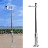 PA-DABAOO High Camera Surveillance Pole Kit,Outdoor Solar Panels/Camera Pole Detachable,Stainless Steel Monitor Combination Rod,with Bracket & Decorative Metal Balls,B 4.5m/14.76ft view 1