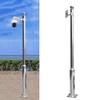PA-DABAOO High Camera Surveillance Pole Kit,Outdoor Solar Panels/Camera Pole Detachable,Stainless Steel Monitor Combination Rod,with Bracket & Decorative Metal Balls,A 2.5m/8.2ft view 1