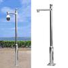 PA-DABAOO High Camera Surveillance Pole Kit,Outdoor Solar Panels/Camera Pole Detachable,Stainless Steel Monitor Combination Rod,with Bracket & Decorative Metal Balls,C 4m/13.12ft view 1