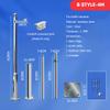 PA-DABAOO High Camera Surveillance Pole Kit,Outdoor Solar Panels/Camera Pole Detachable,Stainless Steel Monitor Combination Rod,with Bracket & Decorative Metal Balls,B 4m/13.12ft view 2