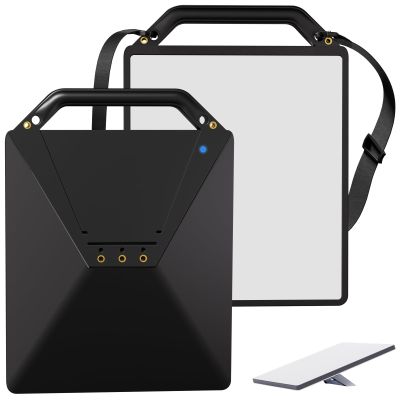 Protective Cover Case for Starlink Mini, Waterproof Shockproof Satellite Dish Silicone Cover with Handle, Shoulder Strap & 1/4''-20 Nuts for Hiking Camping RV Boat