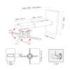 Adjustable Projector Wall Mount, Extendable, Steel Ceiling/Wall Mount Bracket view 2