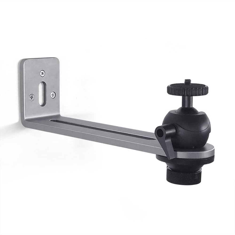360 Swivel Projector Mount Bracket, Adjustable Wall Mount Tray for Projector, Aluminum Alloy, Compact and Portable