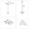 Projector Mount Ceiling Bracket, Extendable 13.78-19.69 Inch, Adjustable Elevation Angle view 2