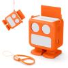 YUULNMOP Robot Silicone Protective Case with Card Storage Slot Compatible with Yoto Mini Player,Carrying Sleeve Case/Wrist Lanyard,Anti-Slip Silicone Skin Cover for Kids Mini Audio Player (Orange) view 1