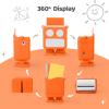 YUULNMOP Robot Silicone Protective Case with Card Storage Slot Compatible with Yoto Mini Player,Carrying Sleeve Case/Wrist Lanyard,Anti-Slip Silicone Skin Cover for Kids Mini Audio Player (Orange) view 4