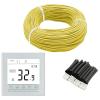 100m 12K 33Ohm Carbon Fiber Heating Cable Electric Wire Farming Underfloor Heating System with Thermostat(100m and MK71 WiFi) view 2