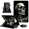 ACWDMKH Case for iPad (A16) 11th Generation 11 Inch 2025,for iPad 11th Generation Case,360 Degree Rotating Swivel PU Leather Slim Stand Flip Folio Cover with Auto Wake/Sleep,Cute Skull Black view 1