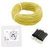 100m 12K 33Ohm Carbon Fiber Heating Cable Electric Wire Farming Underfloor Heating System with Thermostat(100m and X5 BW) view 1
