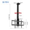 Electric Ceiling TV Mount Bracket - Motorized TV Lift with Remote Control, 360 Manual Rotation, Telescopic Electric TV Lift with Auto Lifting, Fits 32-75 Inch TVs view 2