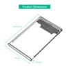 JMT Portable 2.5 Inch SATA Hard Drive Disk Enclosure Plastic with USB-C / Micro-B Port for 2.5" SATA SSD (Transparent,with Micro-B to USB3.0 Cable) view 4