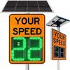 Solar Powered Your Speed LED Radar Speed Display Sign, 2 Digital Speed Detector, 0-300M Detection, Applicable to Highways, Speed-Limited Roads Orange-60x90cm/23.6x35.4in view 1