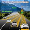 Solar Powered Your Speed LED Radar Speed Display Sign, 2 Digital Speed Detector, 0-300M Detection, Applicable to Highways, Speed-Limited Roads Orange-60x90cm/23.6x35.4in view 4