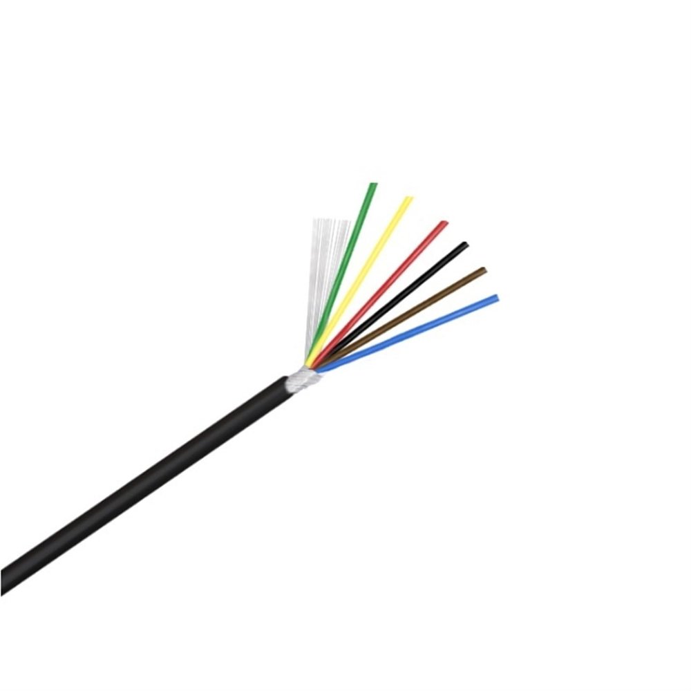 ACFFVBW Coiled Extension Cord, Headphone Control Signal Cable 1 Meter UL2547 2-7 Cores 18-30 AWG PVC Copper Wire(24 Awg,6Cores)