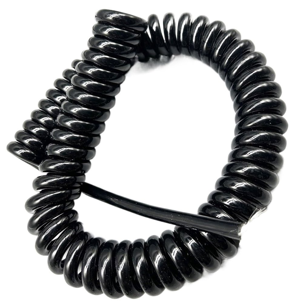Coiled Extension Cord, Stretchable Electrical Wire 24 Cores Double Shielded Spiral Cable Machine Tool Connecting Wire Handwheel Spring Retractable Coil(Stretch 3 Meter)