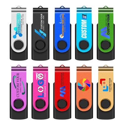 16GB 100PCS Custom USB 2.0 Flash Drive with Metal Keychains, Bulk Personalized Thumb Drives, Customize Logo & Text for Comany Ads/Corporate Promotions/Photography