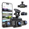 4 Channel FHD Dash Cam Front and Rear Inside, 4 Way Car Camera with Night Vision,Parking Mode,1080P Full HD Recording, Wide Angle Driving&Security Monitor for Auto,Truck,Taxi (1 Set) view 1
