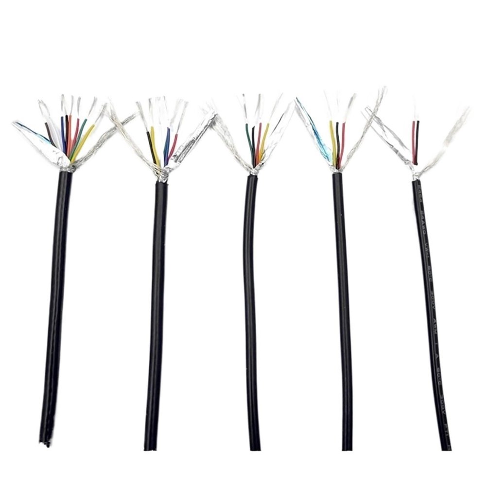 ACFFVBW Coiled Extension Cord, UL2464 Shielded Signal Control Cable 22AWG 2/3/4/5/6/8 Cores 2/5/10M Pack of 1(2cores,10meter)