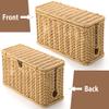 2Pack Cord Organizer Box - Extra Large and Medium Size & 2Pack Large Handwoven Imitation Rattan Cord Organizer Wire Hider Box Bundle view 3