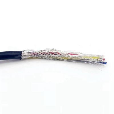 ACFFVBW Coiled Extension Cord, Solid Control Cable UL2547 300V PVC Shielded 1M Copper 20-32 AWG 2-7 Cores Black(4cores,32AWG x 1meter)