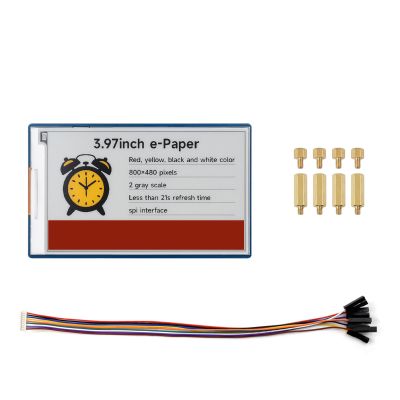 1. 3.97" e-Ink Display 800x480 4-Color 2 Gray Industrial Module 3.3V/5V Compatible Low Power E-Paper Display