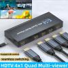 HDTV Multi-Viewer 4 Input 1 Output Splitter 4K 30Hz Resolution and Seamless Switching to Meet HDTV Multi Viewer Display Mode view 3
