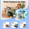 Kids Camera with Instant Print, Front & Rear Dual Cameras, Portable Travel Digital Toy, Birthday for Girls & Boys Ages 3-12 (32GB SD Card) view 3