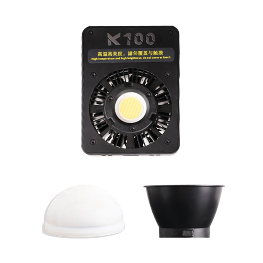 100W LED Studio Video Light for Outdoor Photography Lighting 4000LX Adjustable Brightness Triple Color Temperature Studio Light