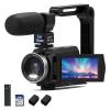 5K Video Camera Camcorder 48MP UHD WiFi Vlogging Camera for YouTube,10X Optical Zoom 3.0'' IPS Touch Screen Anti-Shake Digital Camera with LED Fill Light,64GB Card,Mic,Stabilizer,Remote,2 Batteries view 1
