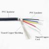 ACFFVBW Coiled Extension Cord, Signal Control Shielded Wire Copper Cable 2-6 Core 20-32 AWG 2m UL2547 300V(4Cores,26AWG x 2meter) view 4