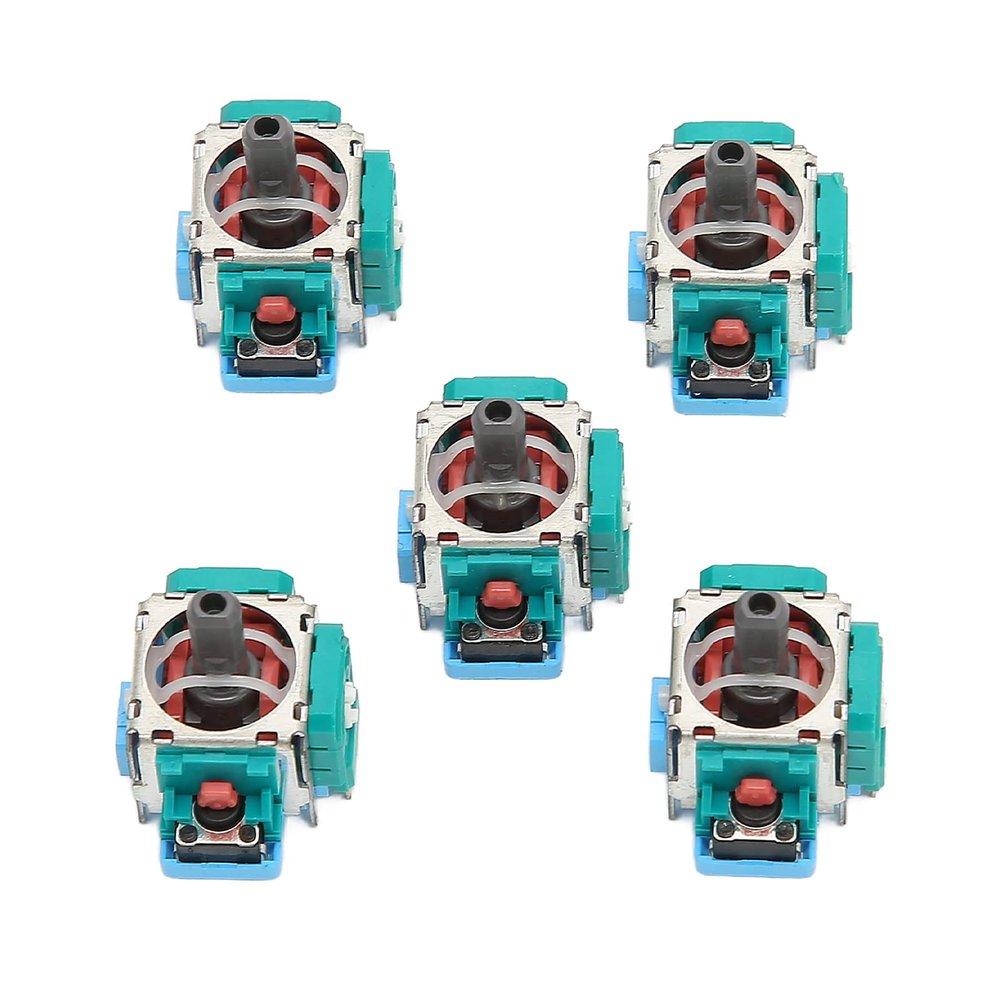5th Gen Console Controller Joystick Replacement 5Pcs, Premium ABS Analog Stick Module, Compact and Precise for 5th Gen Gamepad Repair