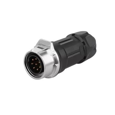 8-pin M16 size power signal connector male base waterproof IP67