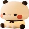 Aoamsfu Cute Panda Lamp, Cute Bear Night Light, Novelty Animal Touch Light Lamp, Bu-bu Du-du LED Night Light Decor for Baby Nursery, Toddler Boy, Room Decor (White) view 1