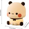 Aoamsfu Cute Panda Lamp, Cute Bear Night Light, Novelty Animal Touch Light Lamp, Bu-bu Du-du LED Night Light Decor for Baby Nursery, Toddler Boy, Room Decor (White) view 2
