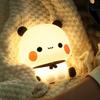 Aoamsfu Cute Panda Lamp, Cute Bear Night Light, Novelty Animal Touch Light Lamp, Bu-bu Du-du LED Night Light Decor for Baby Nursery, Toddler Boy, Room Decor (White) view 3