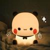 Aoamsfu Cute Panda Lamp, Cute Bear Night Light, Novelty Animal Touch Light Lamp, Bu-bu Du-du LED Night Light Decor for Baby Nursery, Toddler Boy, Room Decor (White) view 4