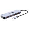 4Port Type C to USB3.2 Hubs 10Gbps Data USB Splitter Aluminum Alloy Expander for PC Laptop Keyboards Flashing Drive Type C to view 1