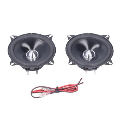 2 Pcs 4in Car Coaxial Speaker, Auto Loudspeaker Stereo Audio System, 2 Way Output with Clear Treble and Powerful Bass, Car Horn for Various Music, Sensitivity 91dB